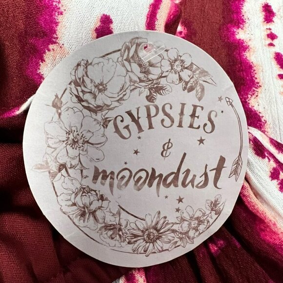 Gypsies & Moondust Womens Jumpsuit Multicolor Tie Dye Off Shoulder Sleeve M New - Picture 11 of 12